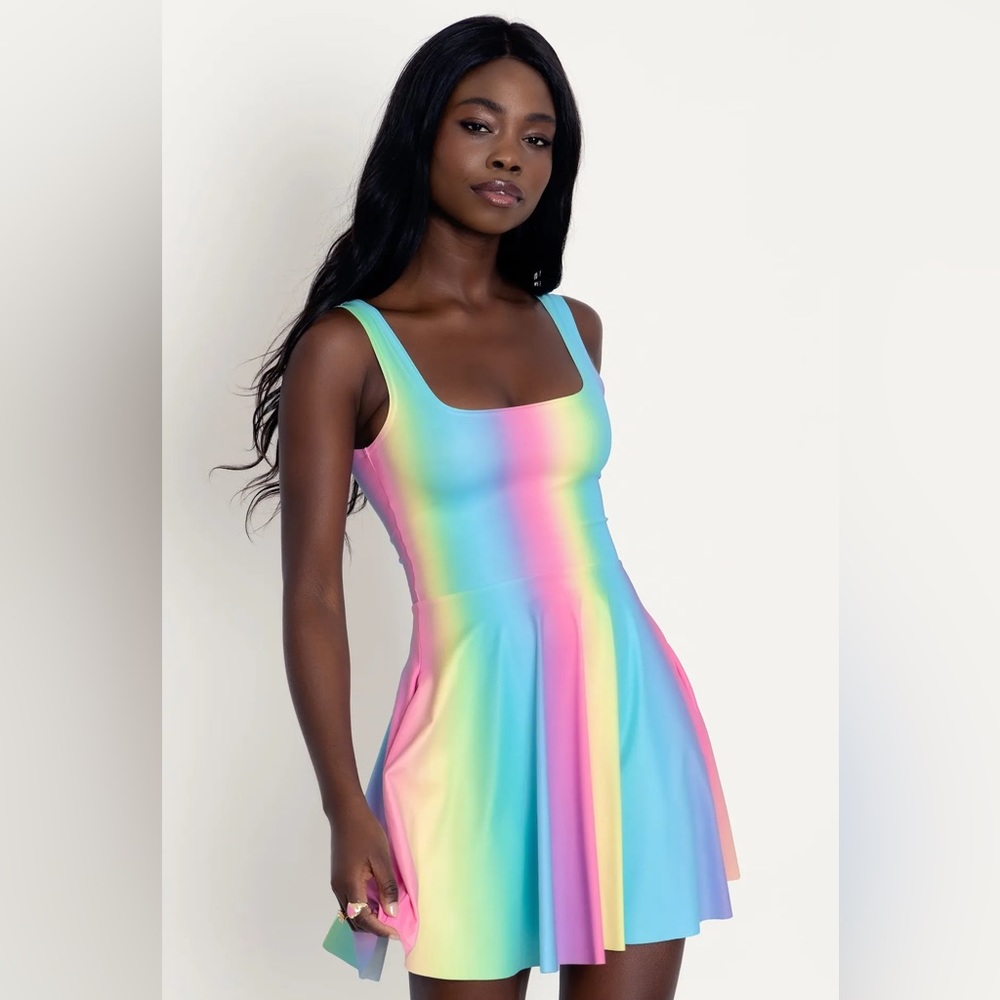 Blackmilk Rainbow Ice Cream Tank Skater L